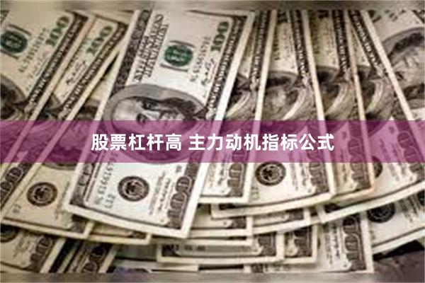 股票杠杆高 主力动机指标公式
