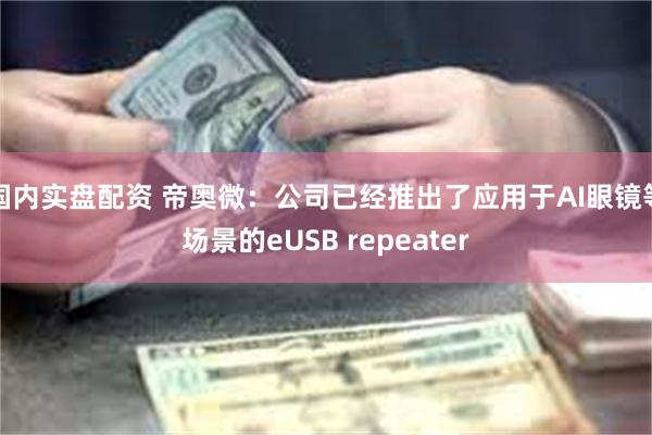 国内实盘配资 帝奥微:公司已经推出了应用于AI眼镜等场景的eUSB repeater