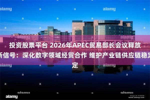 投资股票平台 2026年APEC贸易部长会议释放新信号：深化数字领域经贸合作 维护产业链供应链稳定