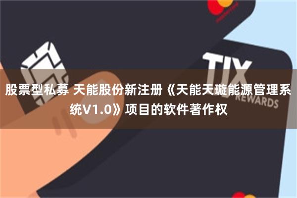 股票型私募 天能股份新注册《天能天璇能源管理系统V1.0》项目的软件著作权