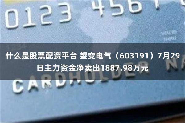 什么是股票配资平台 望变电气（603191）7月29日主力资金净卖出1887.98万元