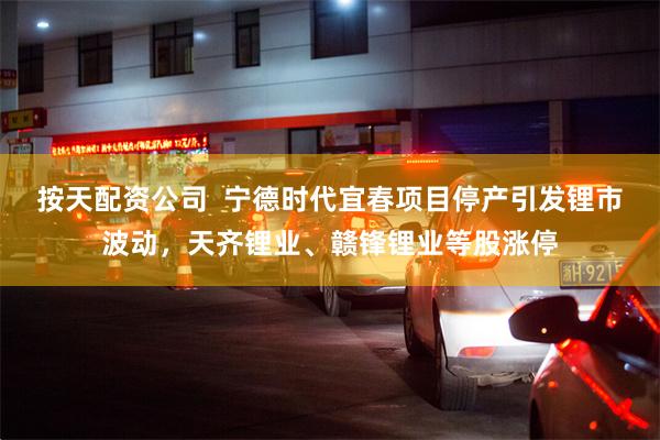 按天配资公司  宁德时代宜春项目停产引发锂市波动，天齐锂业、赣锋锂业等股涨停