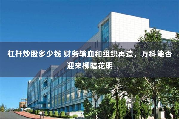杠杆炒股多少钱 财务输血和组织再造，万科能否迎来柳暗花明