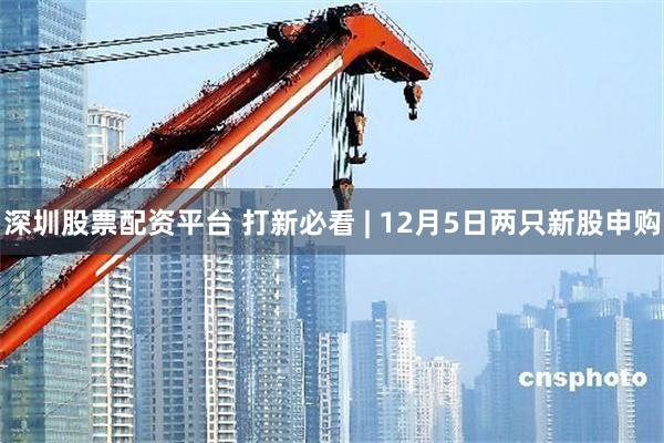 深圳股票配资平台 打新必看 | 12月5日两只新股申购