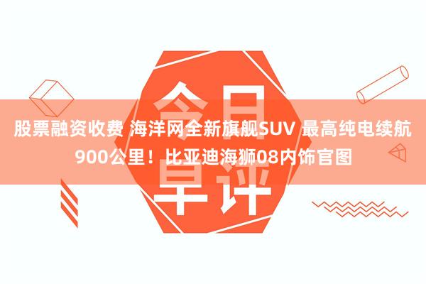 股票融资收费 海洋网全新旗舰SUV 最高纯电续航900公里！比亚迪海狮08内饰官图