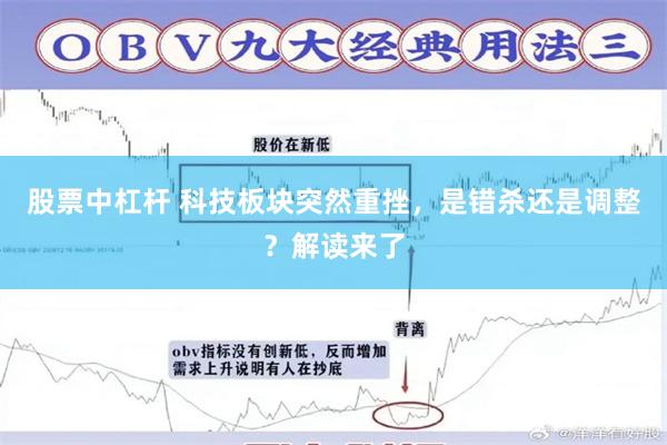 股票中杠杆 科技板块突然重挫，是错杀还是调整？解读来了