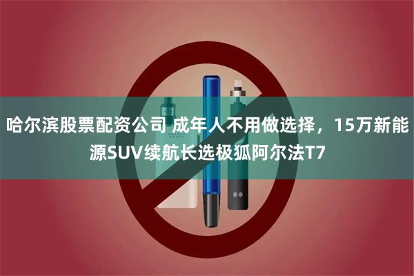 哈尔滨股票配资公司 成年人不用做选择，15万新能源SUV续航长选极狐阿尔法T7