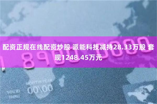 配资正规在线配资炒股 派能科技减持28.33万股 套现1248.45万元